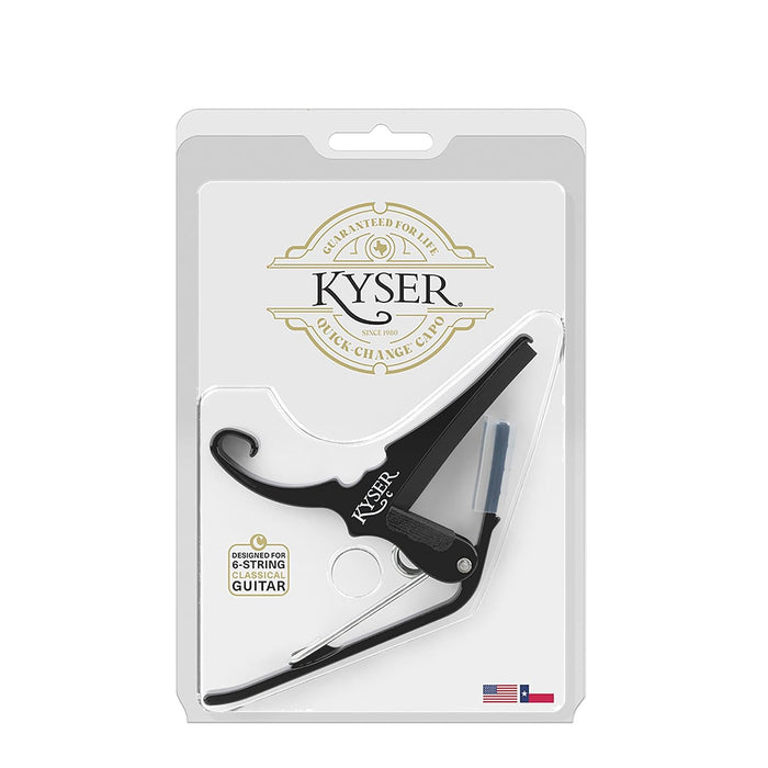 Kyser Quick-Change Capo for classical/flamenco guitars, Black, KGCB