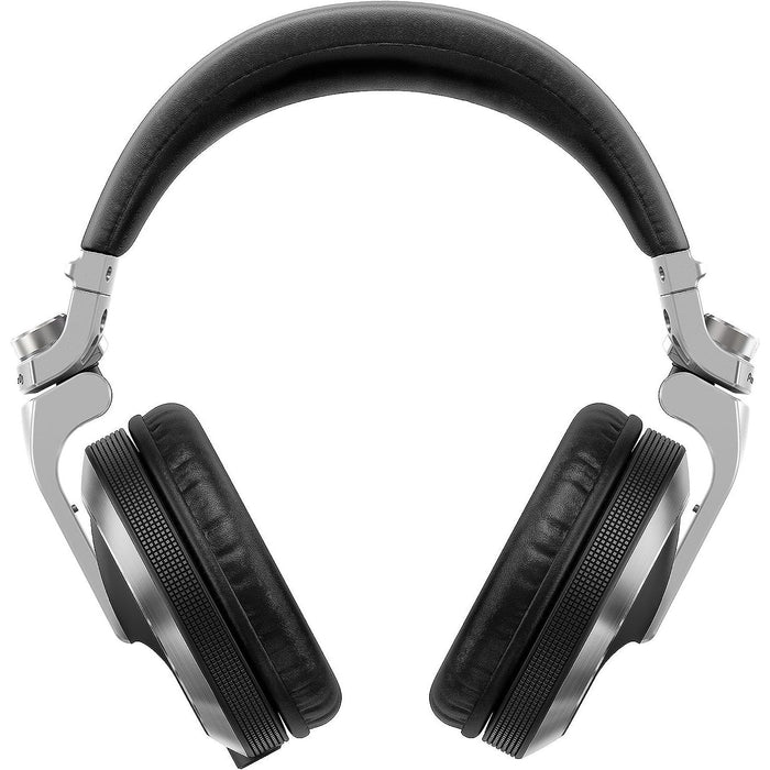 Pioneer DJ HDJ-X7-S - Closed-back Circumaural DJ Headphones with 50mm Drivers, with 5Hz-30kHz Frequency Range, Detachable Cable, and Carry Pouch - Silver