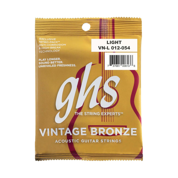 GHS VNL 12 - 54 Light Vintage Bronze Acoustic String Set