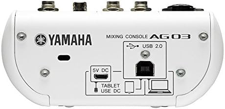 Yamaha AG03 - Studio mixer with USB capabilities for audio, streaming and recording, in white