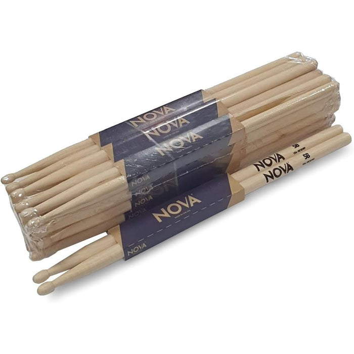 Nova VF-N5B By Vic Firth Wood Tip Drum Sticks (12 Pair Brick Bundle)