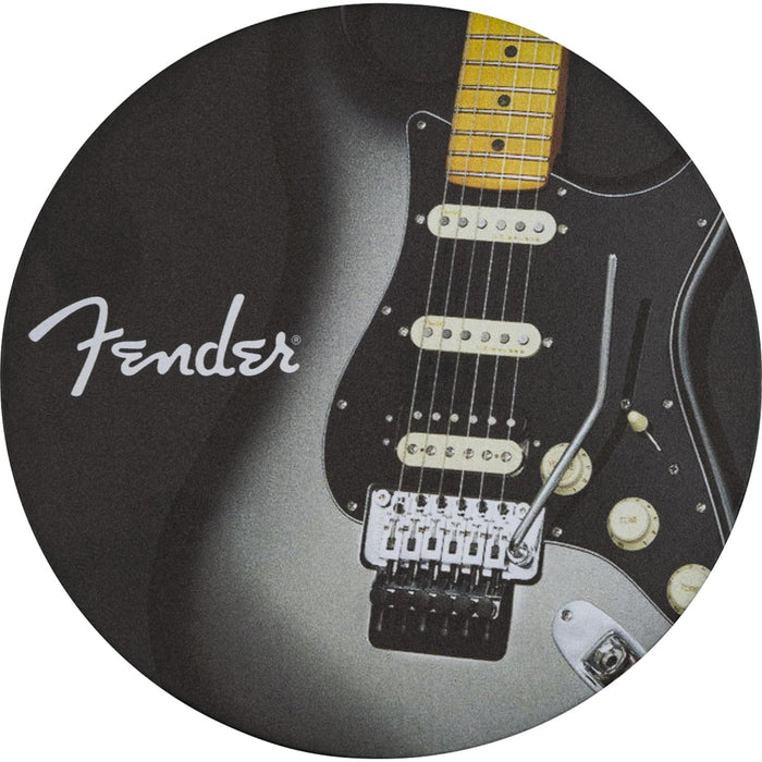 Fender Guitars Leather Drink Coaster Set, 4 Pack, Circular, Multi, Gift for Guitar Fans