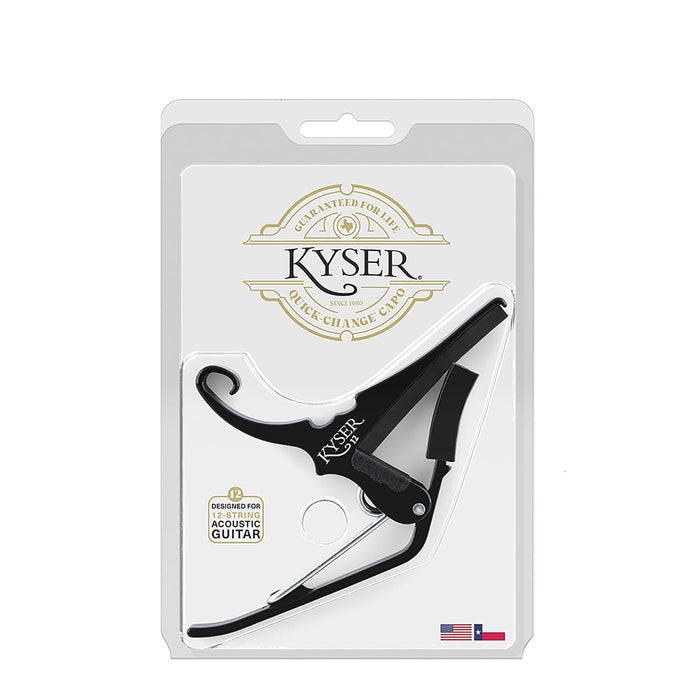 Kyser Quick-Change Capo for 12-string guitars, Black, KG12B