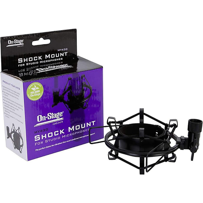 On-Stage Studio Microphone Shock Mount for 55-60mm Mics (‎MUS MY430)