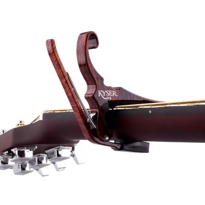 Kyser Quick-Change Capo for classical/flamenco guitars, Rosewood, KGCRW