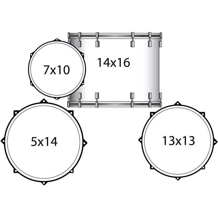 Ludwig Black Sparkle Breakbeats by Questlove 4-Piece Drum Set Shell Pack (LC2791)