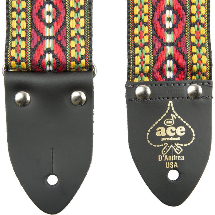 D’Andrea Ace Vintage Reissue Guitar Strap – Bohemian Red – Replica of Guitar ...