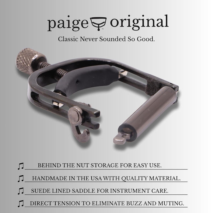 Paige™ Original Capo P-BE - 5-String Banjo and Mandolin - Finish Ebony