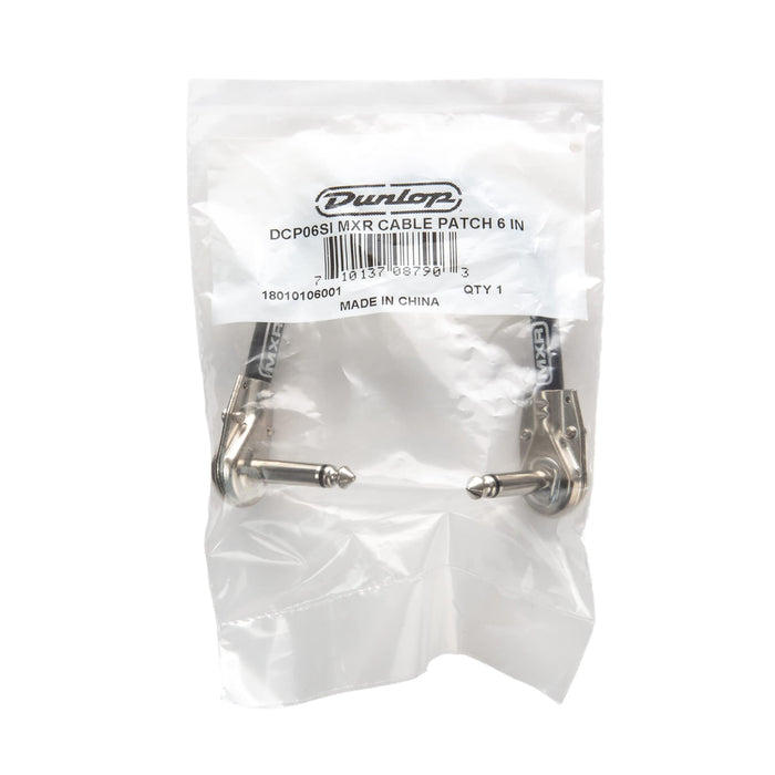 MXR DCP06SI 6 Inch Black Patch Cable - Angled Jack for Effects Pedals