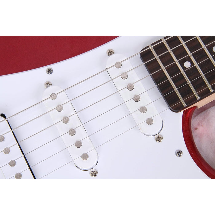 Yamaha Pacifica 012 – Full Size Electric Guitar with Tremolo Arm and 6 Steel Strings – Red Metallic