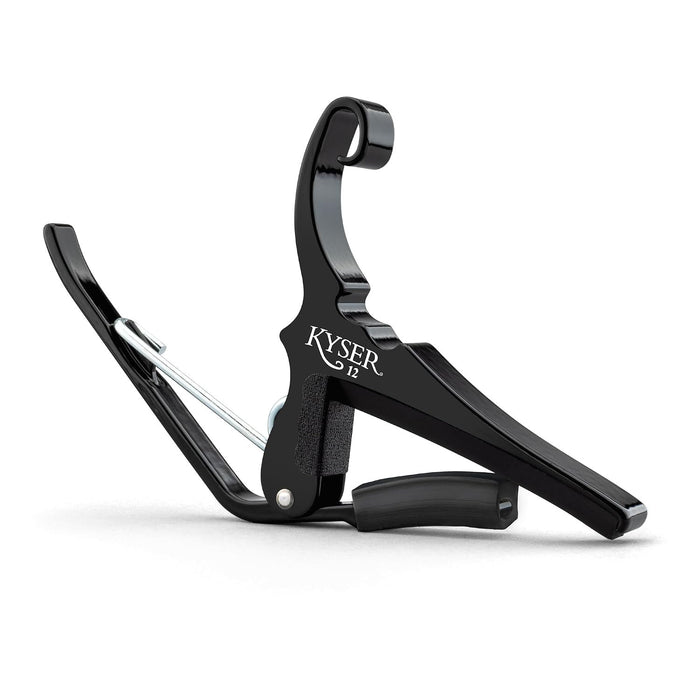 Kyser Quick-Change Capo for 12-string guitars, Black, KG12B