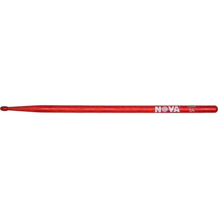 Vic FIrth - NOVA Drumsticks - 7A - Wood Tip - Red