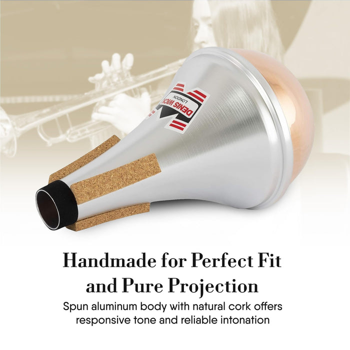Denis Wick 5504C Straight Mute for Bb Cornet or Trumpet, Aluminium with Copper Bottom