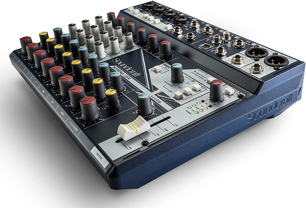 Notepad 12 FX Soundcraft Notepad-8FX Small-Format Analog Mixing Console with Usb I/O and Lexicon Effects