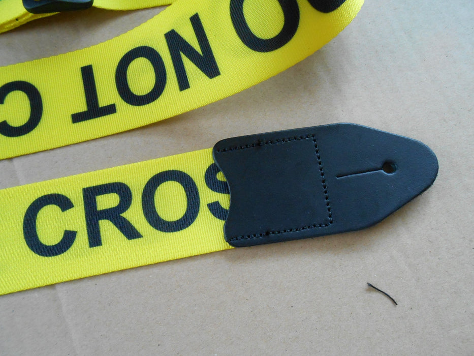 Leathergraft Extra Long Yellow "Police Line Do Not Cross" Guitar Strap (GRAPHIC-256)