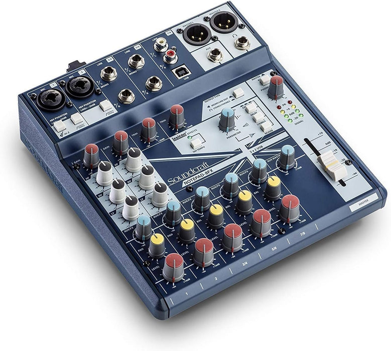 Soundcraft Notepad-8FX Small-Format Analog Mixing Console with Usb I/O and Lexicon Effects
