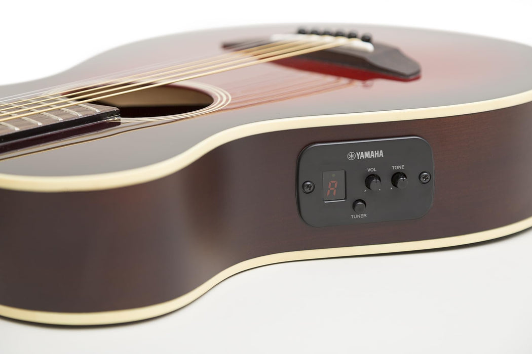 Yamaha APXT2 3/4 Thinline Acoustic-Electric Cutaway Guitar Old Violin Sunburst