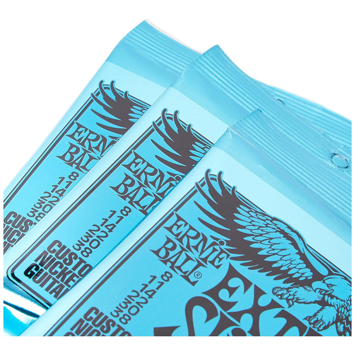 Ernie Ball Extra Slinky Nickel Wound Electric Guitar Strings - 3 Packs (P02225)