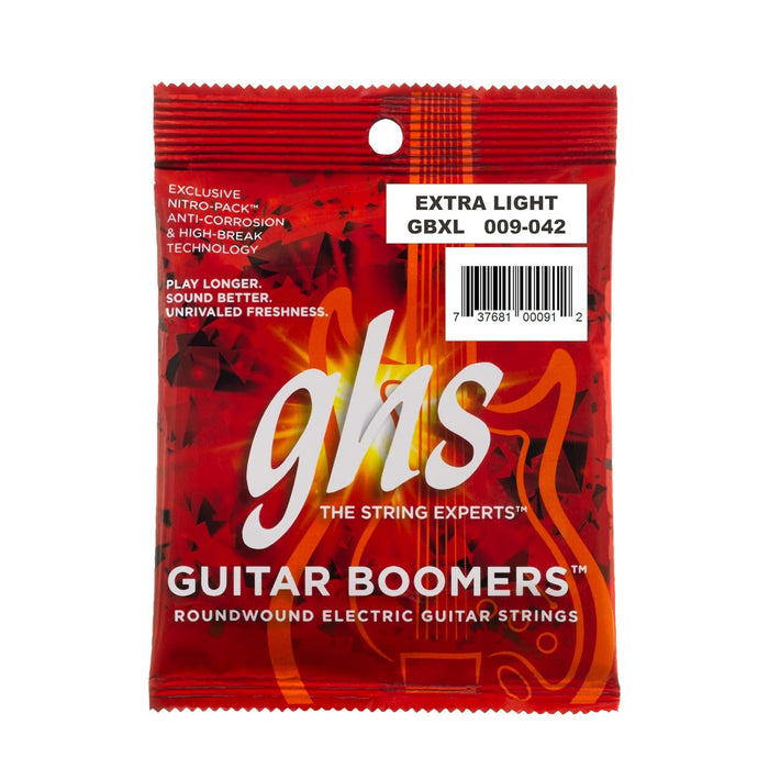 GHS BOOMERS String Set For Electric Guitar - GB-XL - Extra Light - 009/042