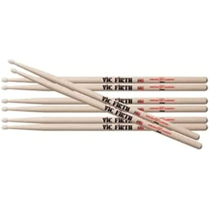 Vic Firth American Classic Nylon Tip Drumsticks - 4 Pairs (P7AN3-7AN1)