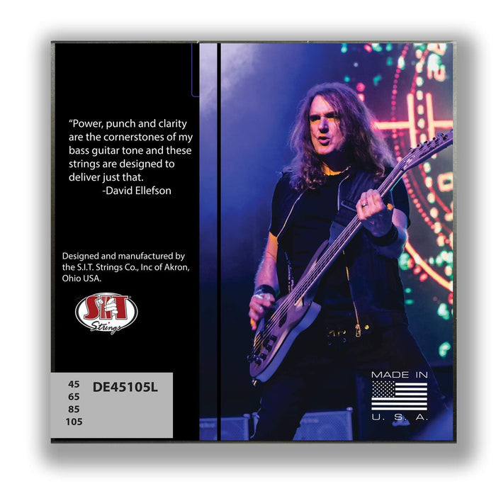 S.I.T. Strings 45-105 Dave Ellefson Signature Series Bass Strings (DE45105L)