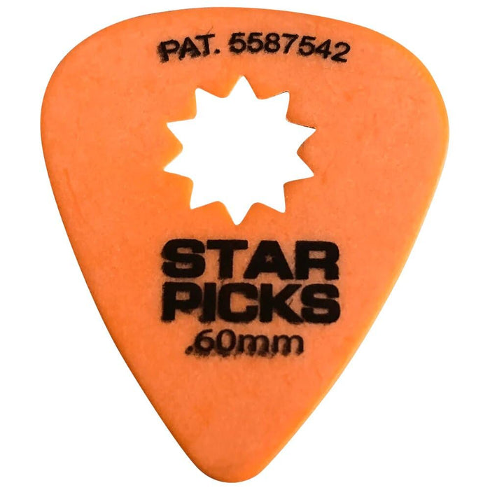 Cleartone Everly Star-Cut Delrin Guitar Picks 12 Pack - 0.73mm