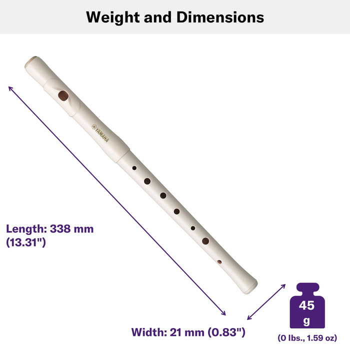 Yamaha YRF21 Fife - C Major, White, 2-Piece ABS Resin