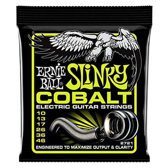 Ernie Ball 2721 Cobalt Regular Slinky 10-46 String Set - Includes 6 Free Picks