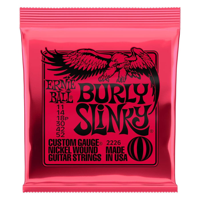 Ernie Ball 2226, 11-52 Burly Slinky Nickel Wound Electric Guitar Strings - 3 ...