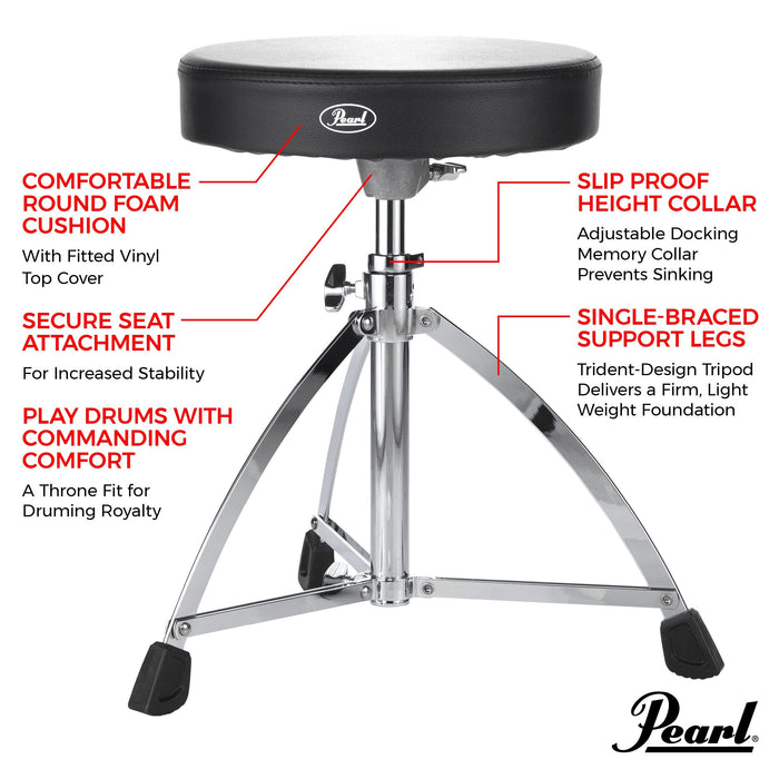 Pearl D730S Low Height Drum Throne