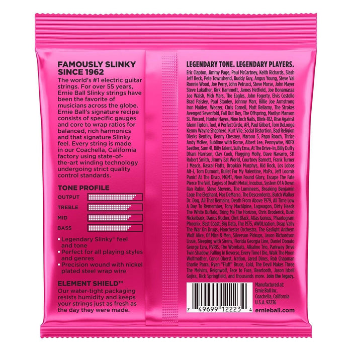 Ernie Ball 2223, 9-42 Super Slinky Nickel Wound Electric Guitar Strings - 2 Pack