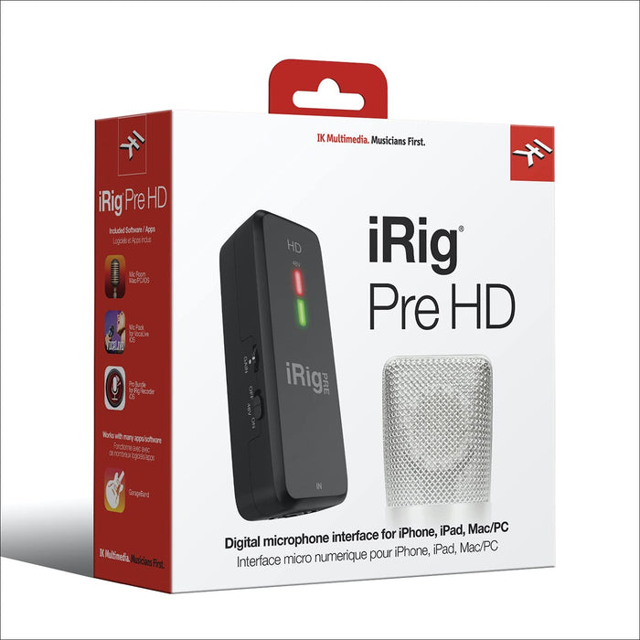 IK Multimedia iRig Pre HD iOS Microphone Preamp & Interface