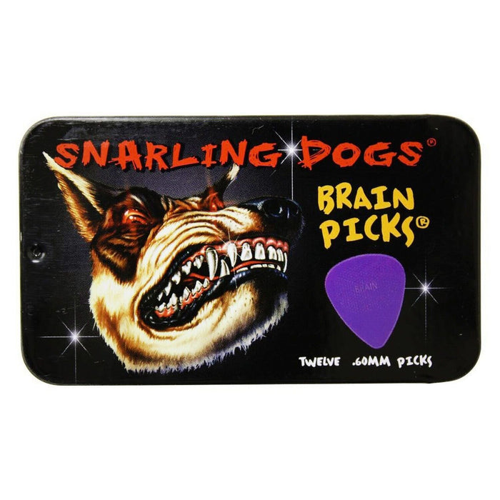 D'Andrea Snarling Dog Brain Nylon Guitar Picks 12 Pack with Tin Box