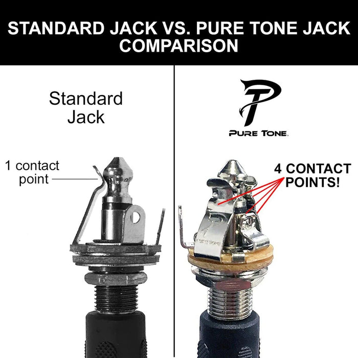 Pure Tone Mono Multi-Contact 1/4 inch Output Jack - Nickel